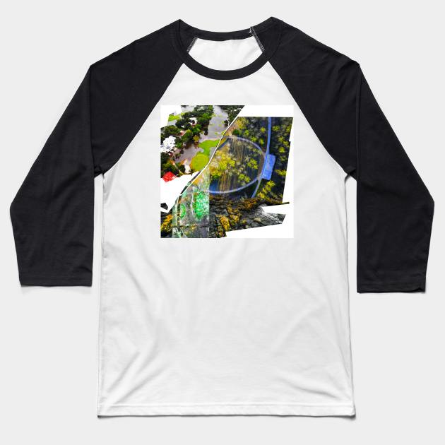 big wetland city urban collage photo art ecopop in nature landscape Baseball T-Shirt by jorge_lebeau